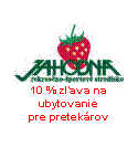 Textov pole: 10 % zava na ubytovanie
pre pretekrov
